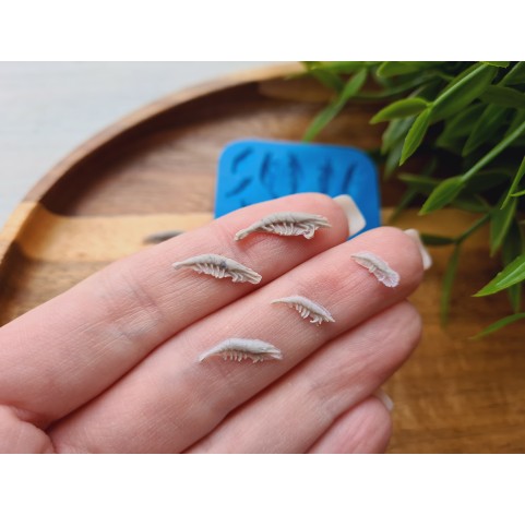 Silicone mold, Shrimp, 1:12 scale, style 4, 10 elements, ~ 0.1-1.7 cm, H:0.1 cm