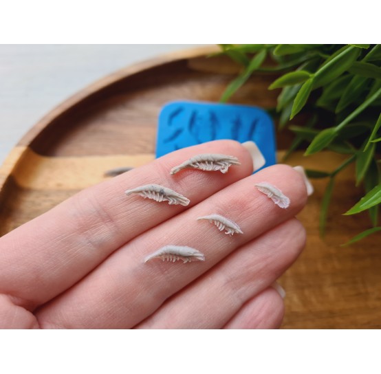 Silicone mold, Shrimp, 1:12 scale, style 4, 10 elements, ~ 0.1-1.7 cm, H:0.1 cm