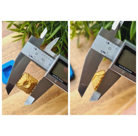 Silicone molds for ornaments, style 5, ~ 1.7 cm, H:0.6 cm