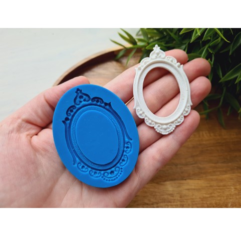Silicone mold, Frame, style 1, ~ 3.6*6.1 cm, H:0.3 cm