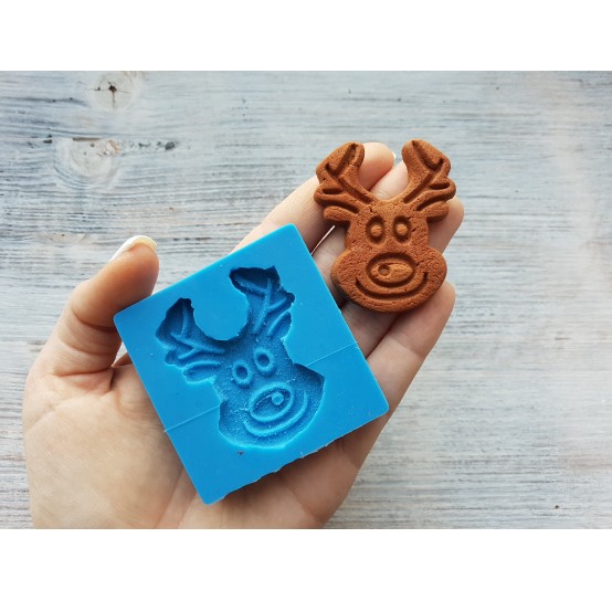 Silicone mold, Gingerbread cookie "Deer", ~ 4.2 * 5.5 cm