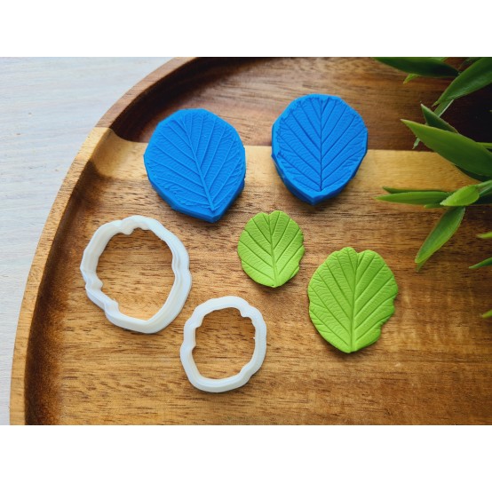 Silicone veiner, Hazelnut leaf, set or individually