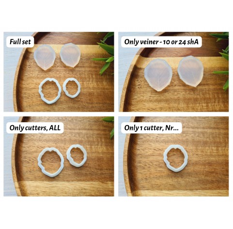 Silicone veiner, Hazelnut leaf, set or individually