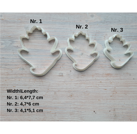 Silicone veiner, Oak leaf, style 2, set or individually