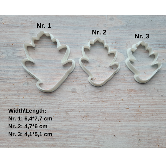 Silicone veiner, Oak leaf, style 2, set or individually