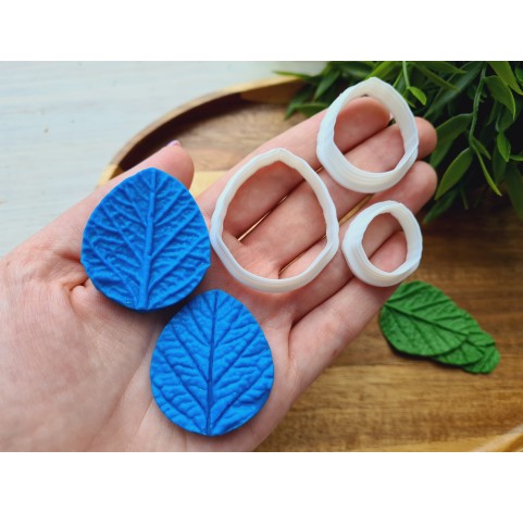Silicone veiner, Leaf, style 2, set or individually