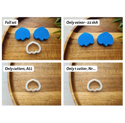 Silicone veiner, Hydrangea petal texture, style 2, set or individually