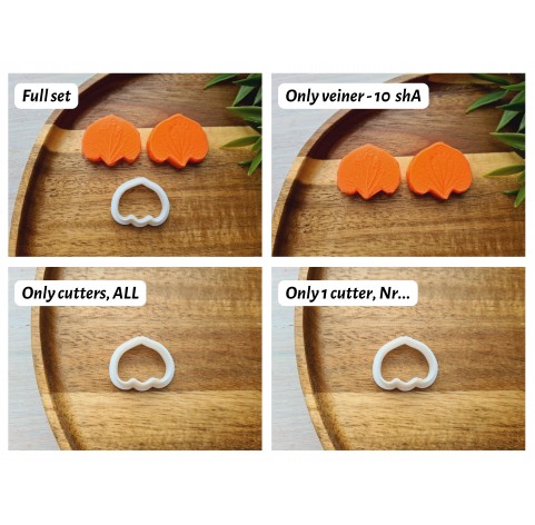 Silicone veiner, Hydrangea petal texture, style 2, set or individually