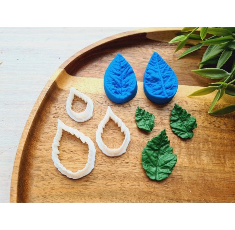 Silicone veiner, Poinsettia leaf, style 1, set A, set or individually