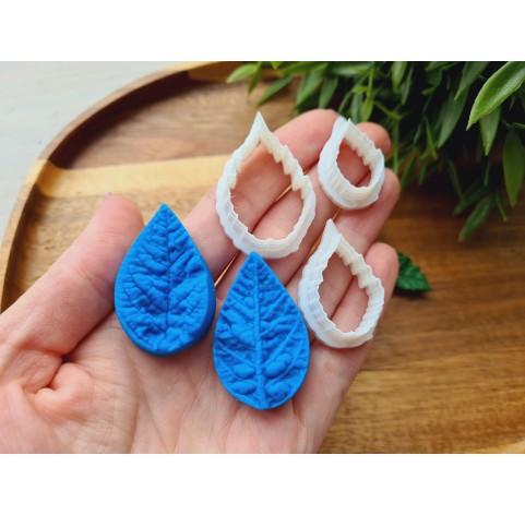 Silicone veiner, Poinsettia leaf, style 1, set A, set or individually