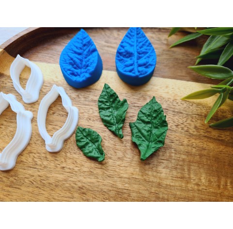 Silicone veiner, Poinsettia leaf, style 1, set B, set or individually