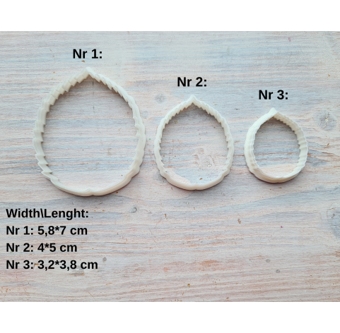 Silicone veiner, Rose leaf, style 1, set or individually