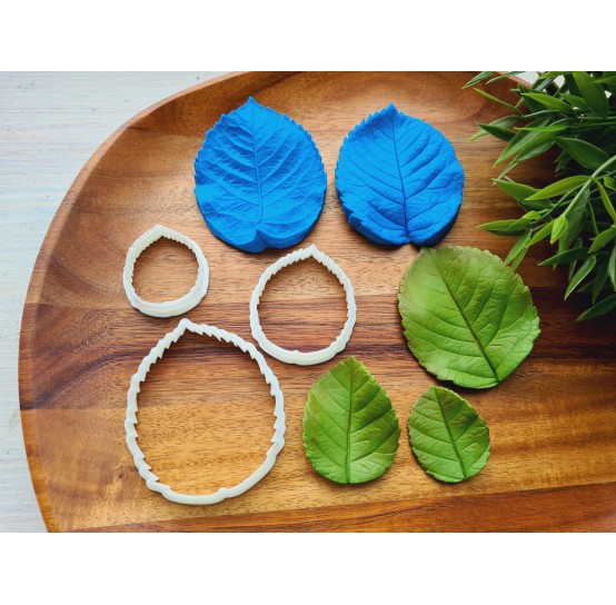 Silicone veiner, Rose leaf, style 1, set or individually
