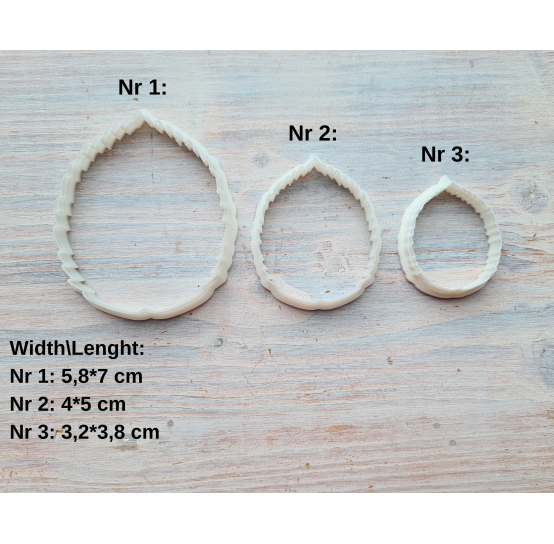 Silicone veiner, Rose leaf, style 1, set or individually