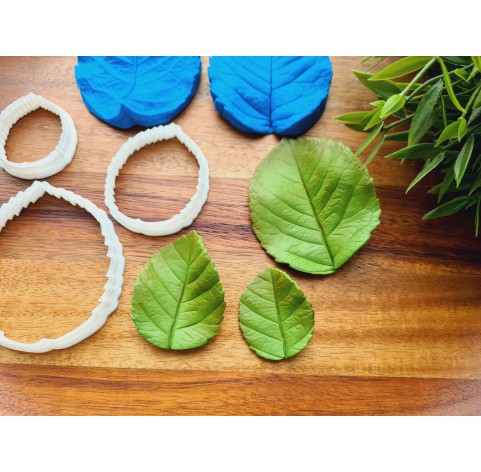 Silicone veiner, Rose leaf, style 1, set or individually