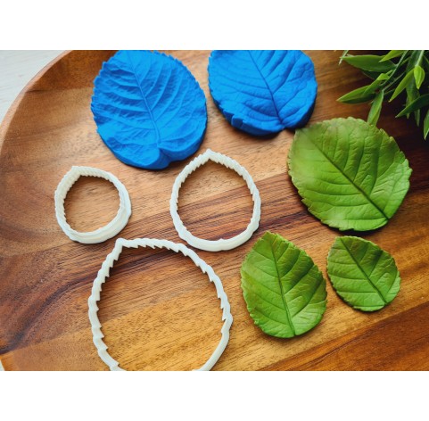 Silicone veiner, Rose leaf, style 1, set or individually
