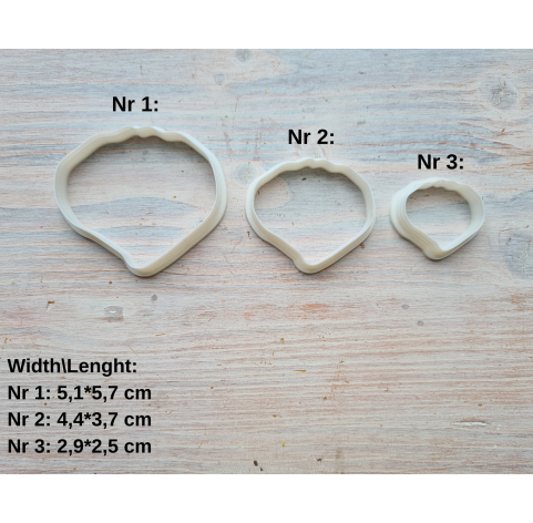 Silicone veiner, Rose petal texture, style 1, set or individually