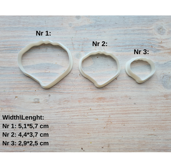 Silicone veiner, Rose petal texture, style 1, set or individually