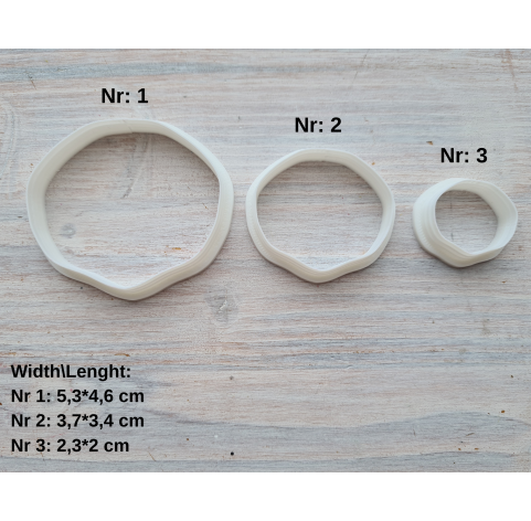 Silicone veiner, Rose petal texture, style 2, set or individually