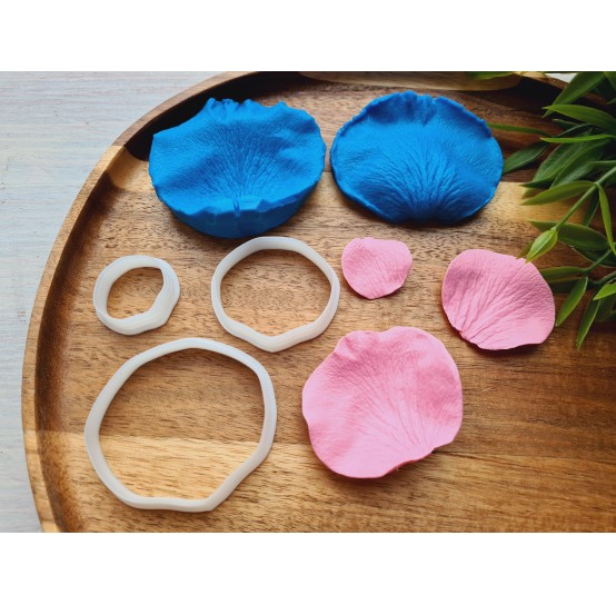 Silicone veiner, Rose petal texture, style 2, set or individually