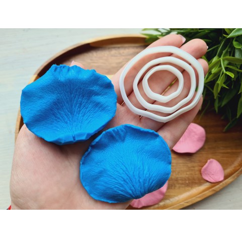 Silicone veiner, Rose petal texture, style 2, set or individually