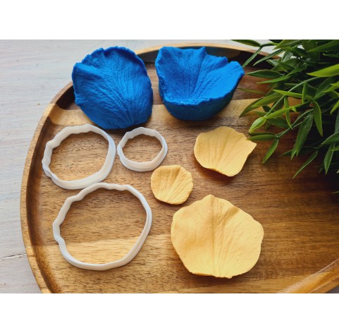 Silicone veiner, Rose petal texture, large, style 3, set or individually