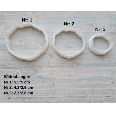 Silicone veiner, Rose petal texture, large, style 3, set or individually