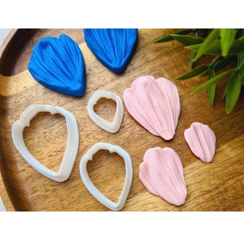 Silicone veiner, Petal texture, style 1, set or individually