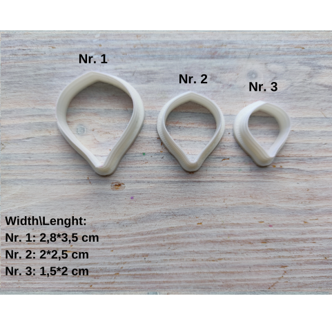 Silicone veiner, Petal texture, style 2, set or individually