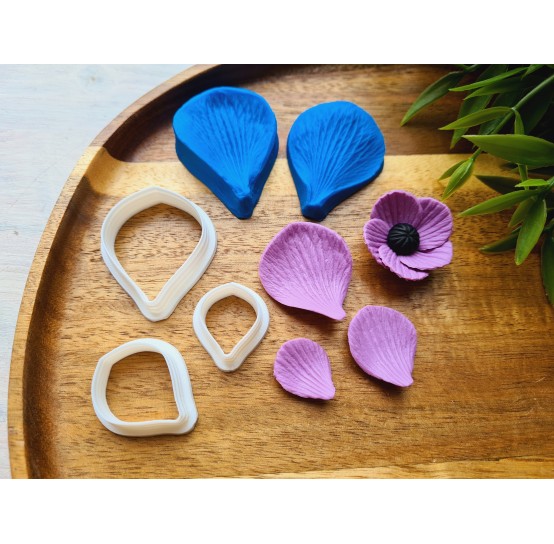 Silicone veiner, Petal texture, style 2, set or individually