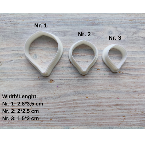Silicone veiner, Petal texture, style 2, set or individually