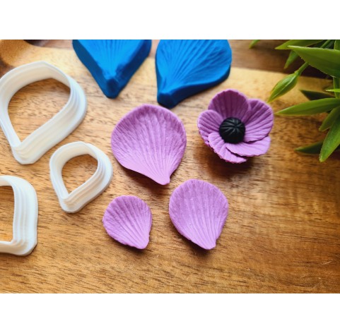 Silicone veiner, Petal texture, style 2, set or individually