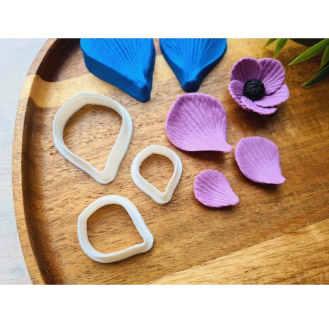 Silicone veiner, Petal texture, style 2, set or individually