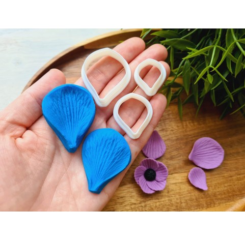 Silicone veiner, Petal texture, style 2, set or individually