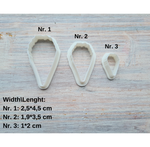 Silicone veiner, Iris petal texture, set or individually