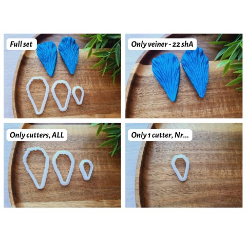 Silicone veiner, Iris petal texture, set or individually