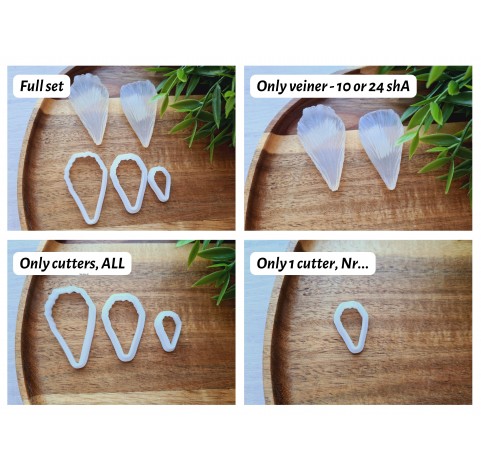 Silicone veiner, Iris petal texture, set or individually