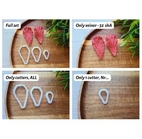 Silicone veiner, Iris petal texture, set or individually
