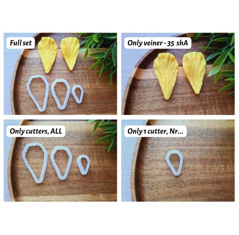 Silicone veiner, Iris petal texture, set or individually