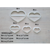 Silicone veiner, Petal texture, style 5, set or individually