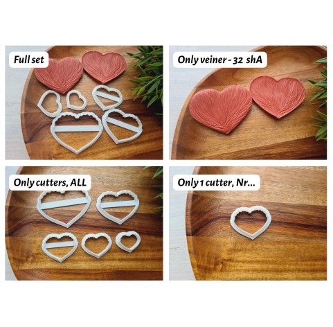 Silicone veiner, Petal texture, style 5, set or individually