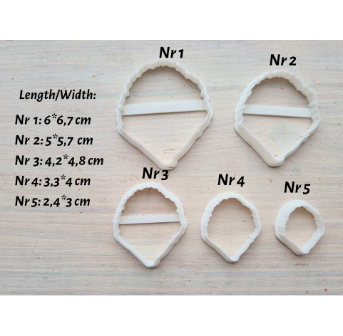 Silicone veiner, Peony petal texture, set or individually