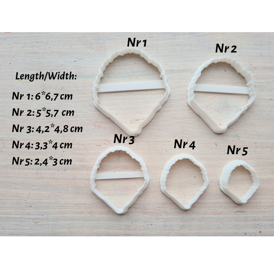 Silicone veiner, Peony petal texture, set or individually
