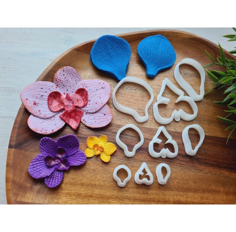 Silicone veiner, Orchid petal texture, style 1, Set A, Set B or Set C, set or individually