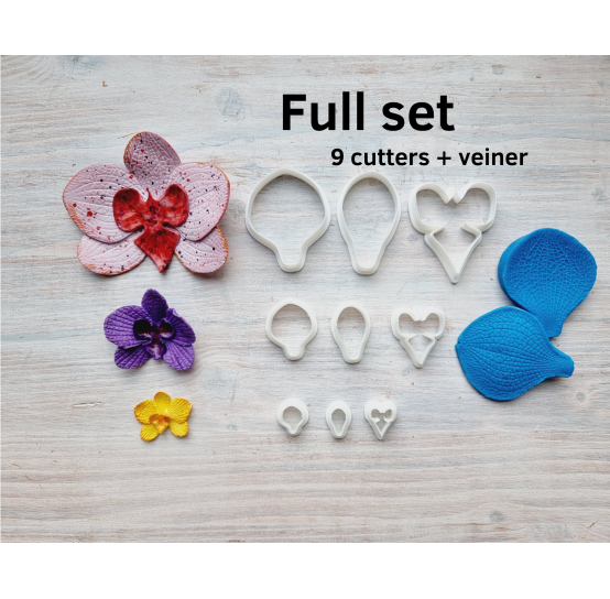 Silicone veiner, Orchid petal texture, style 1, Set A, Set B or Set C, set or individually