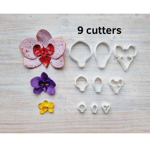 Silicone veiner, Orchid petal texture, style 1, Set A, Set B or Set C, set or individually
