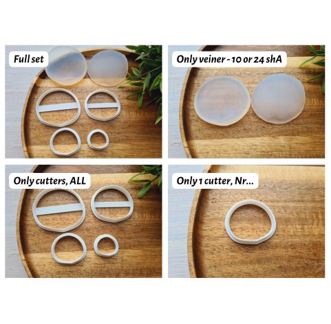 Silicone veiner, Anemone petal texture, style 2, large, set or individually