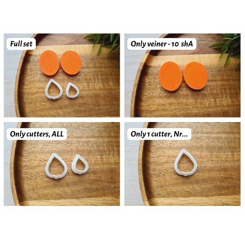 Silicone veiner, Lilac leaf, set or individually