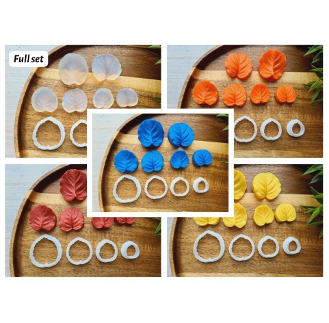 Silicone veiner, Violet leaf, Set A, Set B or Set C, set or individually