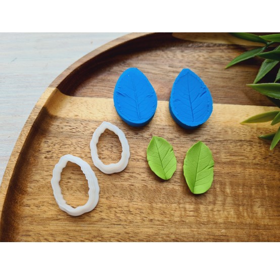 Silicone veiner, Rose leaf, style 2, set or individually